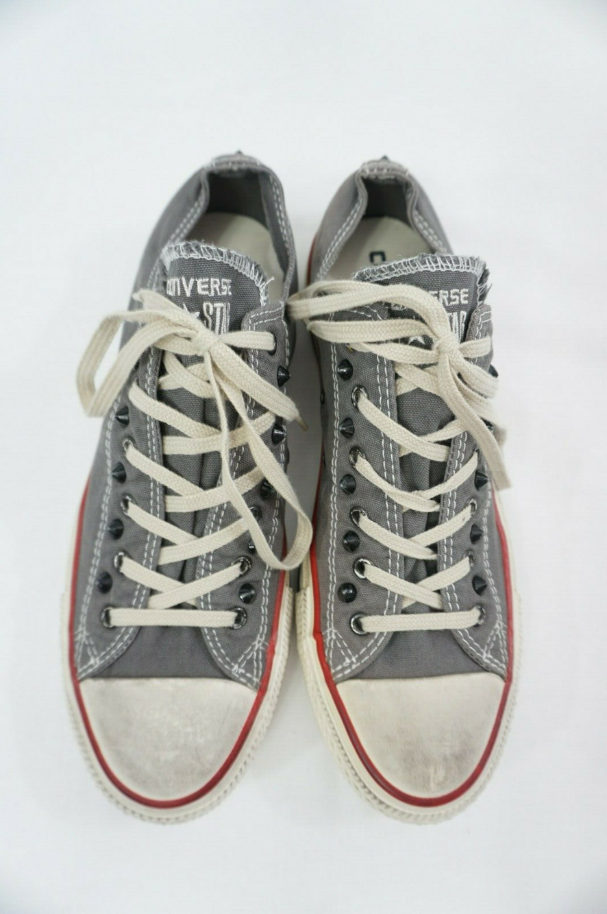Converse Chuck Taylor 140157c Ox Studded Grey Men 6.5/Wom 8.5 Used Rare Rockstar